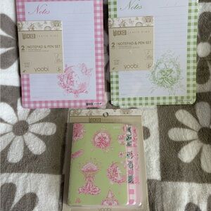 Yoobi Katie Kime Wicked: 2 Notepad and Pen Sets & a Set of 3 Mini Notebooks